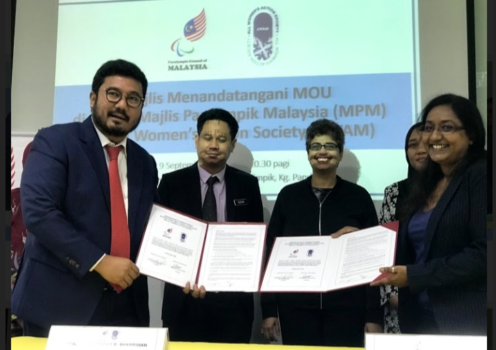 Memorandum of Understanding between Paralympic Council of Malaysia (PCM) and All Women’s Action Society (AWAM)