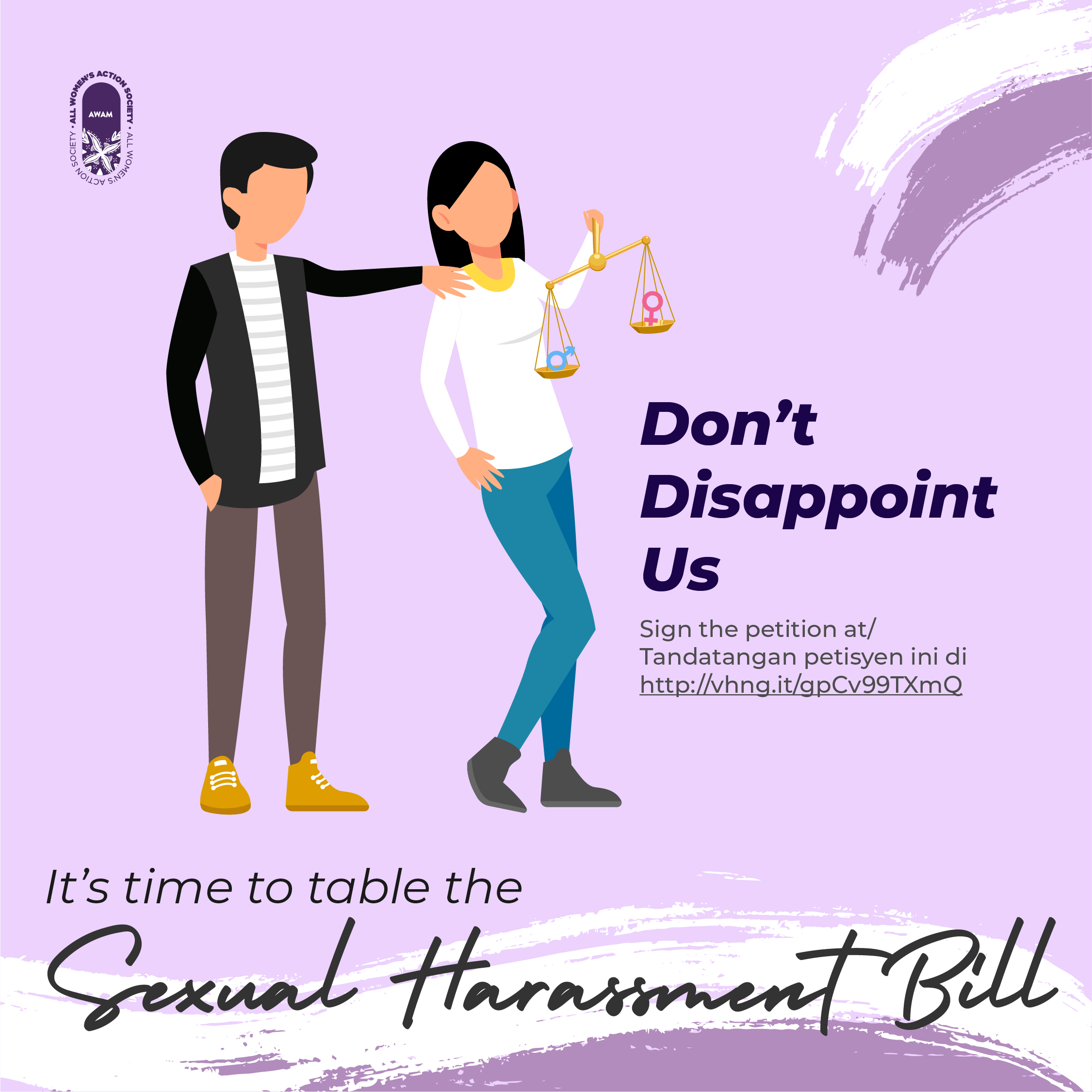  AWAM’s fight to table the Sexual Harassment Bill at Parliament this November